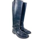 Frye Shirley Knee High Riding Boot Women Size 6.5 Black Leather