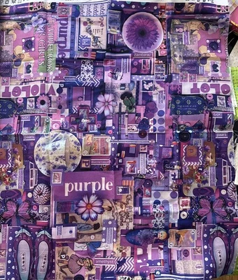 Collage de tela de edredón color púrpura cuarto de grasa Japón Shelley Davies Northcott Foto 1 de 4