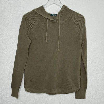 Толстовка с капюшоном женская Lauren Ralph Lauren средний размер зеленая с длинным рукавом на шнурке капюшон - Изображение 1 из 4