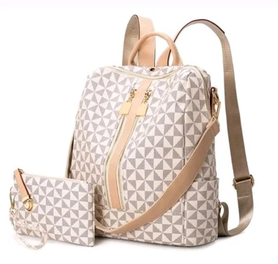 Womens Backpack Purse Leather Anti-theft Large Fashion Designer Travel Backpa... - Image 1 of 4