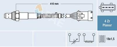 Sonda lambda FAE sensore controllo gas di scarico 77282 per 206 FIAT 307 306 ZETA CITROËN C8 - Immagine 1 di 4