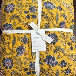 POTTERY BARN BETTE WENDEDECKE VOLL/KÖNIGIN ~ GELB - Bild 1 von 6