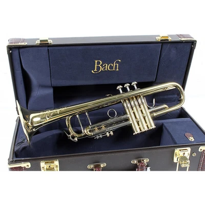 Bach 190S43 Stradivarius Bb Laca Trompeta, Campana Latón Amarillo 194744193644 OB Foto 1 de 4