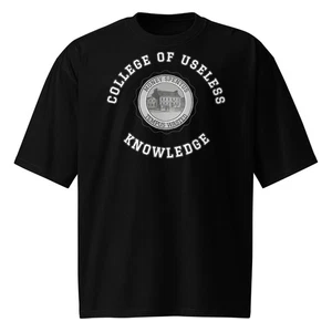 College of Useless Knowledge, University, Alumni, oversized heavyweight t-shirt - Picture 1 of 7