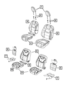 Genuine Mopar Front Seat Cushion Cover Right 6QB44HL1AA - Imagen 1 de 1
