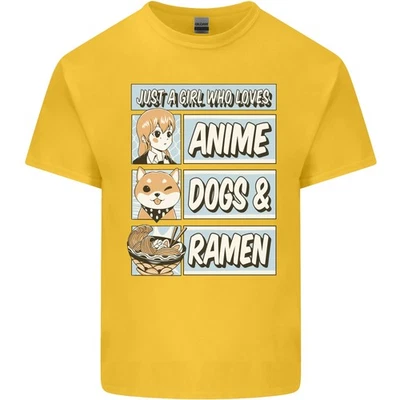 Camiseta para niños A Girl Who Loves Anime Dogs & Ramen Foto 1 de 4