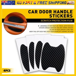 4pcs Car Door Handle 3D fiber Carbon Anti Scratch Protector Film Cover Sticker - Picture 1 of 14