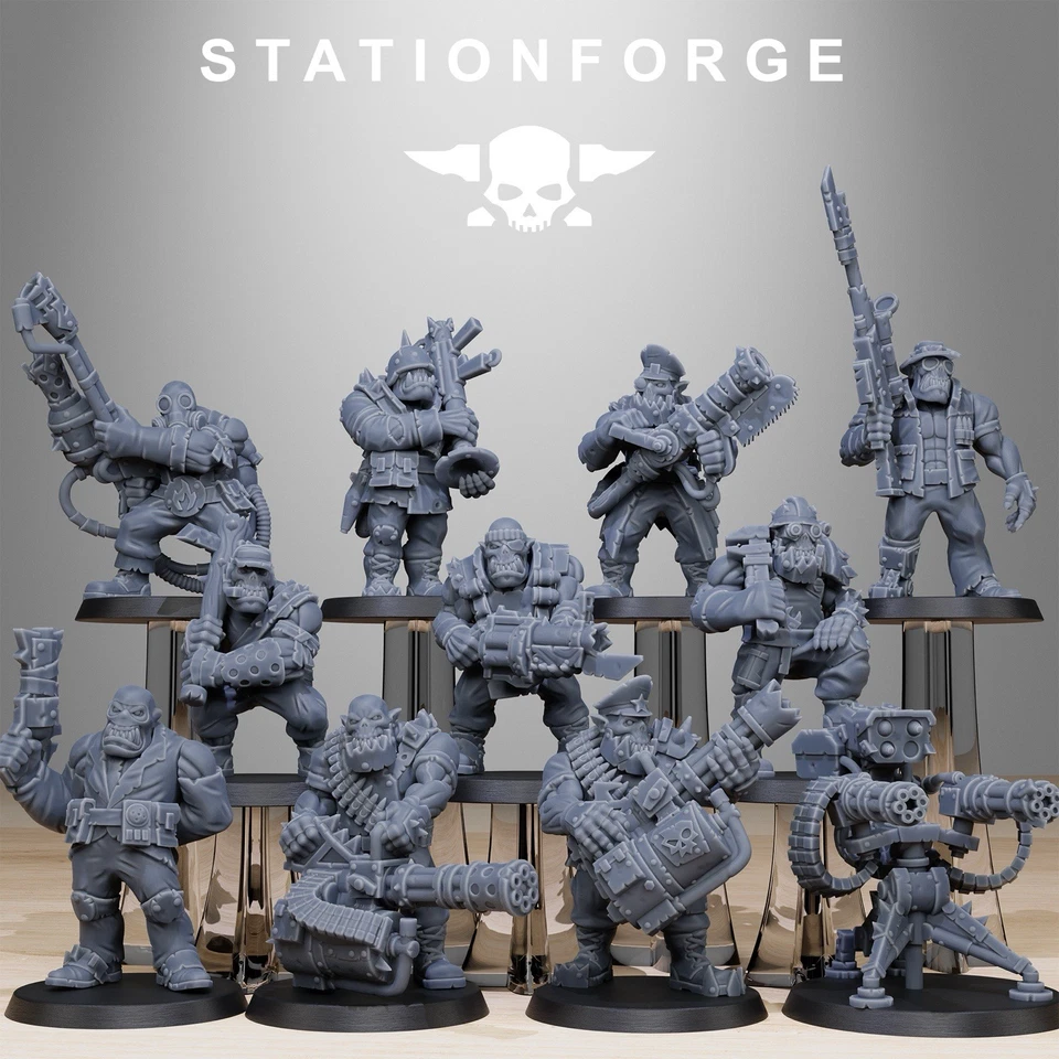 STATION FORGE Orkaz Team Fighters, Infantry Unit, Stationforge
