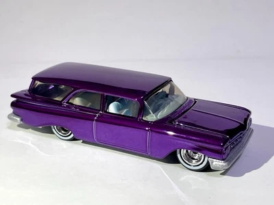 🤩CUSTOM MADE HOT  WHEELS  1959 Chevy Brookwood  SPECTRAFLAME  Purple Diecast - Image 1 of 4