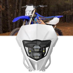 LED Headlight + White Fairing for Yamaha WR450F WR450 WR250F WR426F Enduro 2013+ - Picture 1 of 6