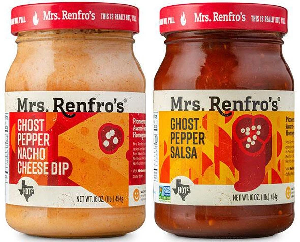 MRS. RENFRO'S Mrs. Renfros Ghost Pepper Nacho Cheese Sauce & Ghost Pepper Salsa (2 Pack)