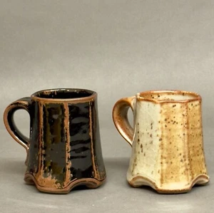 Atemberaubendes Paar Steinzeug Kaffeetassen von Weltklasse Potter Peter Sohngen - Bild 1 von 11