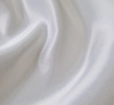 Duchess Shiny Satin Fabric - IVORY - Bridal Prom Dress Costume Fabric Material - Image 1 of 4