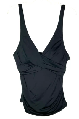 Traje de baño Jantzen correa ajustable cuello en V Tankini cómodo calzoncillo negro talla 12 Foto 1 de 4