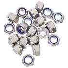 20 Pcs Fasten The Screw Nut 304 Stainless Steel Lock Nuts With Insert M12