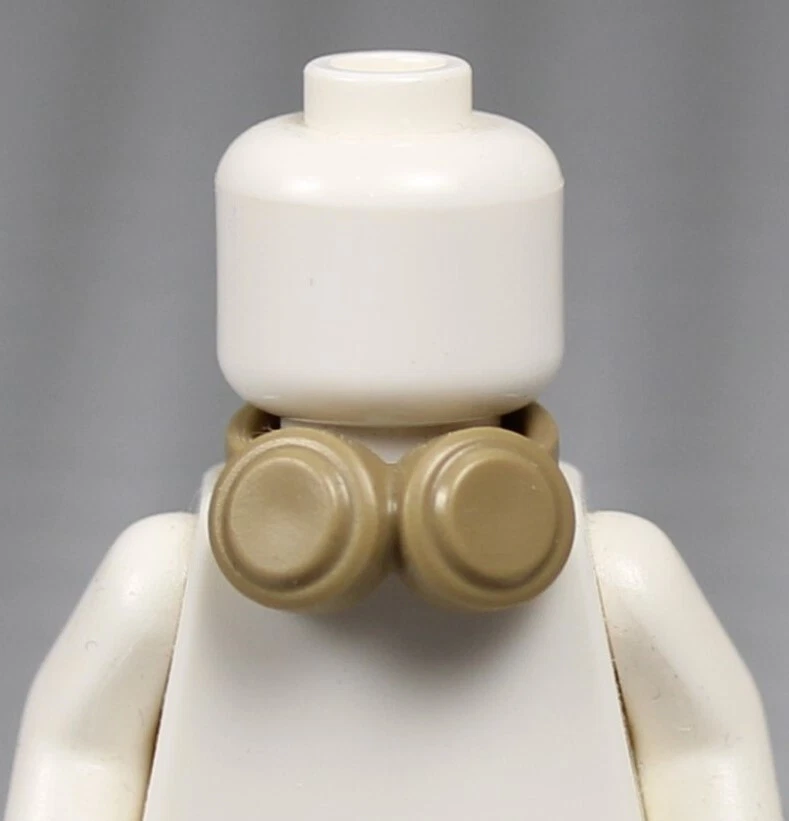 LEGO - Headphones Around Neck Dark Tan - Neville Minifigure Utensil Town City - Image 1 of 1