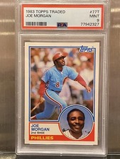 PSA 9 1983 TOPPS Traded #77T HOF JOE MORGAN {Flawless QR Slab} Phillies