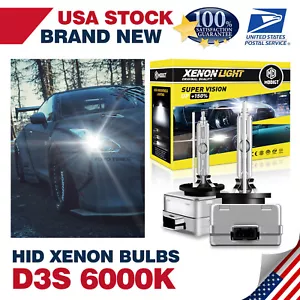 Pair D3S 6000K Bright HID Bulbs Xenon Headlight For Audi S3 S4 S5 S7 2008-2016 - Picture 1 of 14