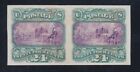 US 120TC3a Declaration of Indep. Green w/ Red Lilac Trial Color Proof Pair 