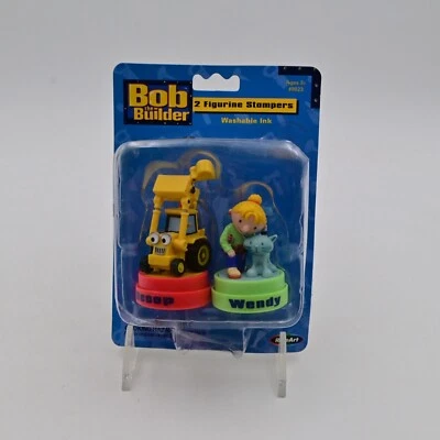 Vintage 2001 Bob The Builder 2 Figurine Stampers Scoop & Wendy - Image 1 of 4