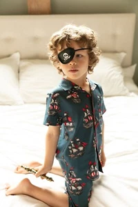 Cyberjammies Minijammies Jasper Boys Pirate Ship Print Shorty Set