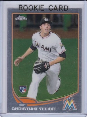 CHRISTIAN YELICH ROOKIE CARD 2013 Topps Chrome UPDATE RC Baseball MARLIN BREWERS - Image 1 of 2