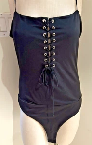 AFRM Marca Negro Frontal con Cordones Body Camisa NUEVAS ETIQUETAS Talla XL - Imagen 1 de 5