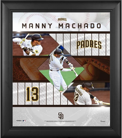 Manny Machado San Diego Padres Framed 15x17 Stitched Stars Collage Cover