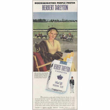 1952 Herbert Tareyton Cigarettes: Mrs Rodman Wanamaker Vintage Print Ad
