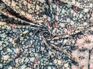 100% Pure Silk Sari Vintage Recycled Saree Silk Printed Fabric Material PSS17156 - Picture 1 of 9