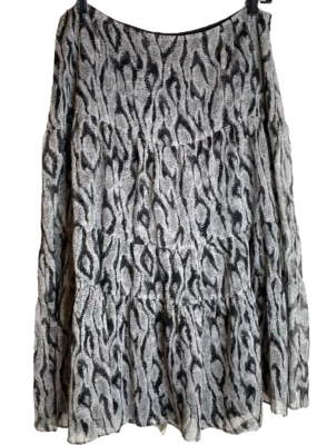 Apt. 9 Black and Grey Sheer Tiered Skirt with Lining Size 10 Fairy Cottage Boho - Image 1 of 4