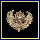 Wiese Antique Brooch18k Gold French Head Of Angel Victorian Signed Wiese 6371
