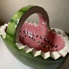 Vintage Ceramic Watermelon Serving Bowl 11”