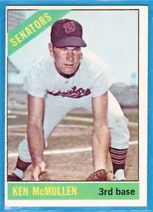 Tarjeta de béisbol 1966 Topps - #401 Ken McMullen - Senadores de Washington - Imagen 1 de 2
