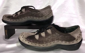 Ziera Super Support Leather Casual Shoes 2 Tone Shiny Bronze Brown Women Sz 39.5 - Picture 1 of 11