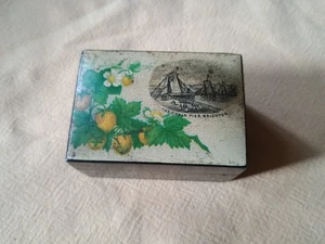 ANTIQUE MAUCHLINEWARE CLARKE & CO ANCHOR SEWING COTTON BOX BRIGHTON CHAIN PIER - Picture 1 of 6