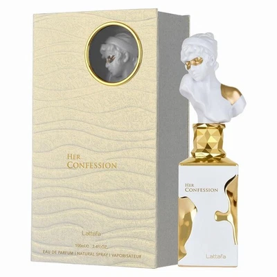 Lattafa Her Confession for Women Eau De Parfum spray, 3,4 onças/100 ml ~ - Imagem 1 de 4