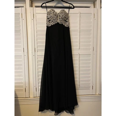 Night Moves size 2 black formal dress with beautifully beaded bust - Image 1 of 4