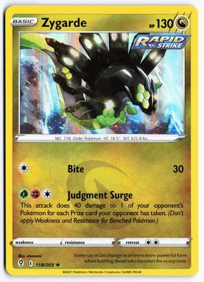 Zygarde Holo Rare SWSH07: Evolving Skies 118/203 NM - Image 1 of 2
