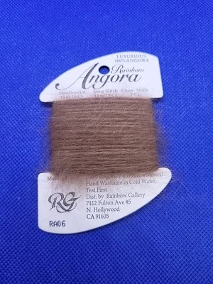 100% ANGORA Tan/Medium Brown #RA06 Embroidery Thread Rainbow Gallery France - Image 1 of 2