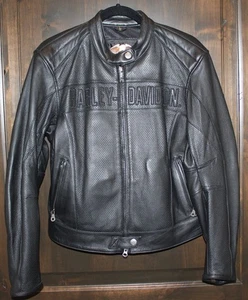 Chaqueta de cuero para mujer Harley Davidson negra talla: grande - Imagen 1 de 8