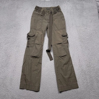 Pantalones cargo vintage Y2K Banana Republic para mujer talla 0 marrón grunge con cinturón Foto 1 de 4