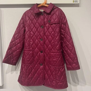 Burberry Quilted Coat Nova Check Long Coat Size 130 Children - Picture 1 of 24