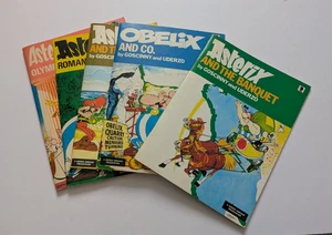Lot x 5 Asterix / Obelix Vintage comics Goscinny & Uderzo 1981-1983 smaller size - Imagen 1 de 12