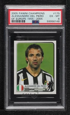 Panini Champions of Europe 2005 1955-2005 Alessandro Del Piero #175 PSA 6 Foto 1 de 2