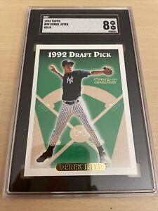 1993 Topps Gold #98 Derek Jeter SGC 8 Rookie Baseball Card New York Yankees RC