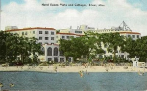 Postal Mississippi Biloxi Buena Vista hotel y cabañas 1956 - Imagen 1 de 1