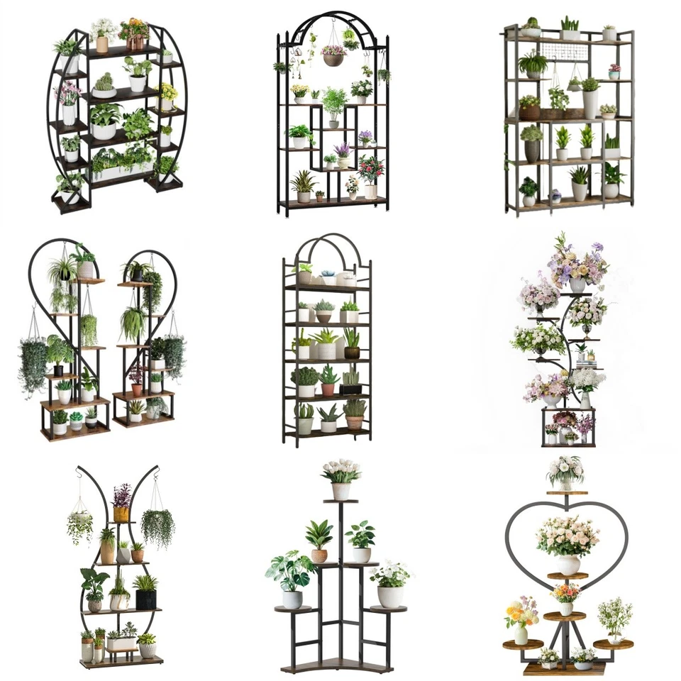 XL Pflanzenregal Blumenregal Blumentreppe Schwerlast Blumenständer Balkon Garten - Bild 1 von 1