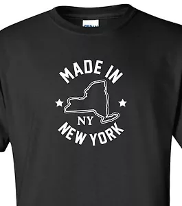 "Made in New York"" T-shirt taglie S-4XL empire state nyc grande mela metropolitana casa" - Foto 1 di 7