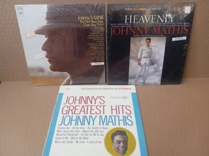 Johnny Mathis Johnny's Greatest Hits Heavenly The First Time Ever Vinyl Lot - Imagen 1 de 10